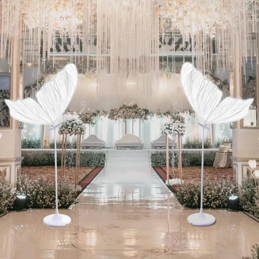 2PC LED Light Wedding Butterfly Floor lamp Creative Butterfly Ceiling Lamp Props