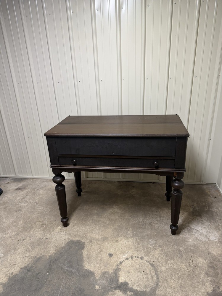 H.E. Shaw Spinet Writing Desk in solid dark Mahogany c.1900