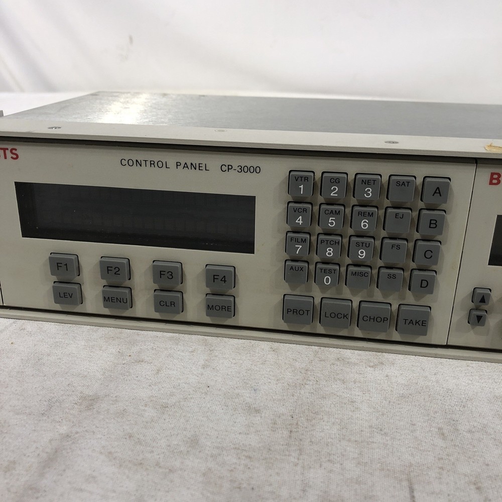 BTS Broadcast Television Systems CP-3000 & CP-3010 Control Panel~ Used