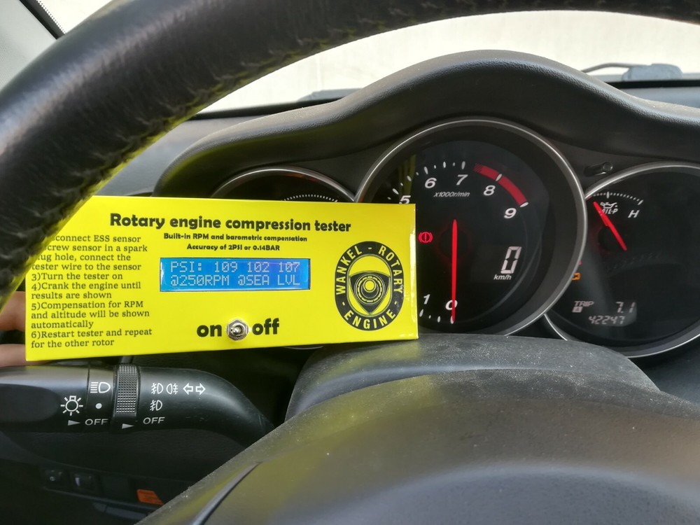 Rotary Engine Compression Tester MAZDA RX8 RX7 13B 12A 20B wankel renesis