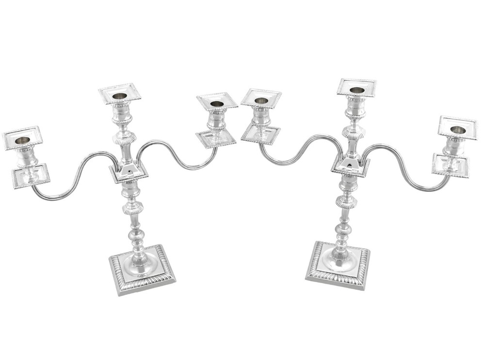 Antique Victorian Sterling Silver Candelabra