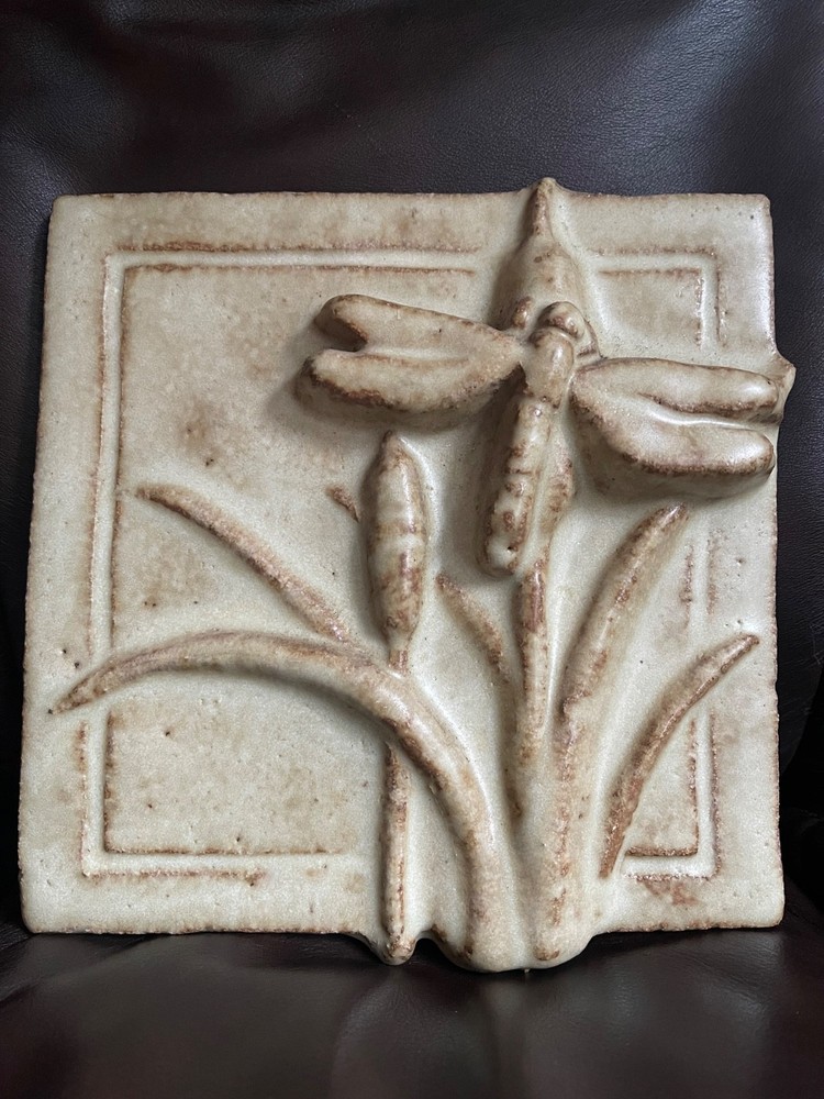 Janet Ontko Studio Art Pottery Dragonfly 3D Tile