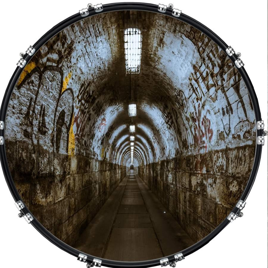 20" Custom Bass Kick Drum Front Head Graphic Graphical Tunnel 2