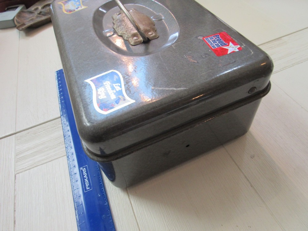 Vintage Metal Lock Box