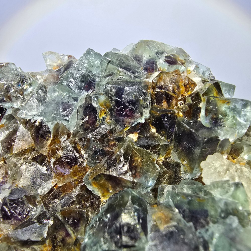 Phantom Fluorite Cube Specimen, green purple Okorusu, Namibia 65*60*24mm
