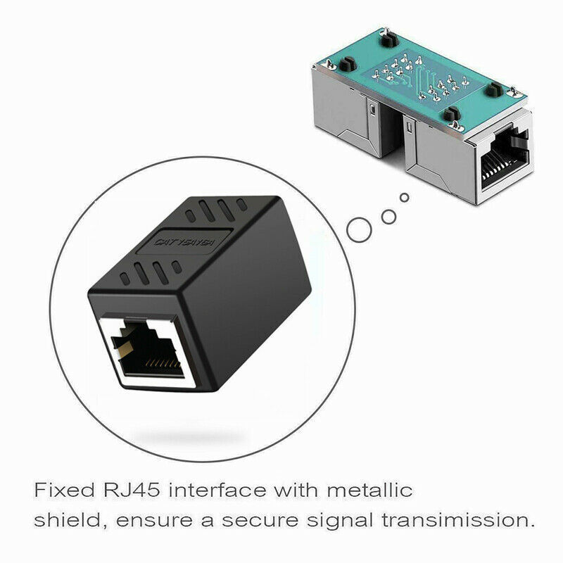 5PACK RJ45 Inline Coupler Cat6/Cat5e Ethernet Network Cable Extender Connector