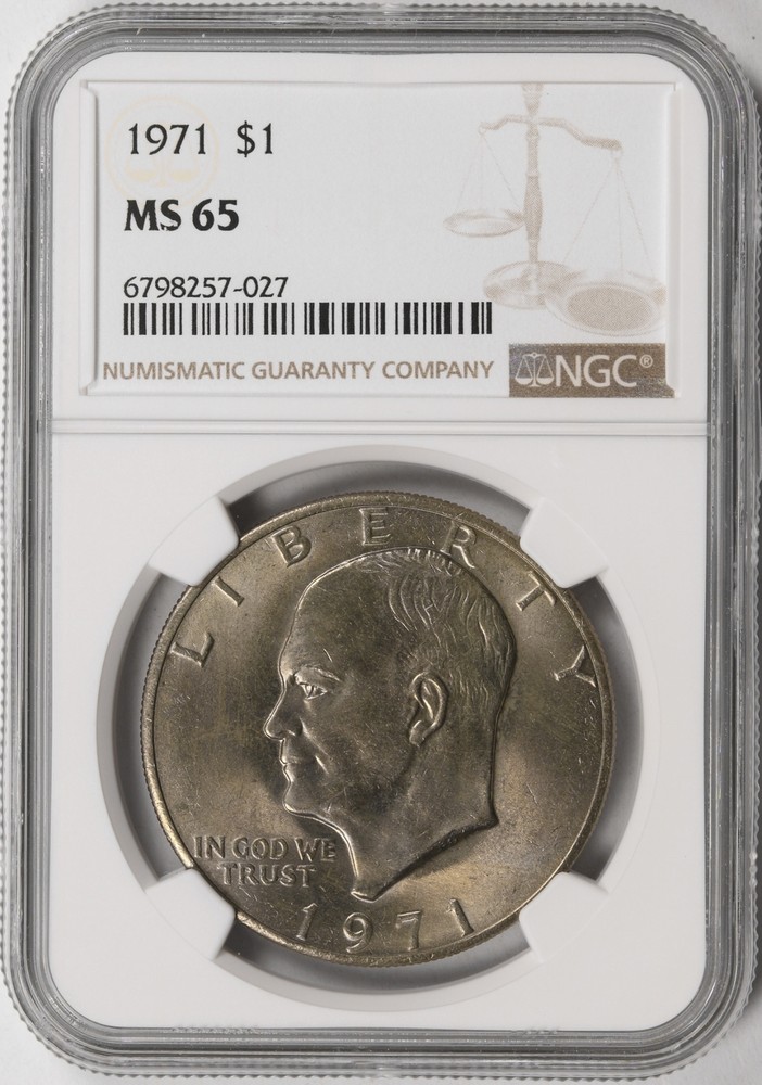 1971 Eisenhower Dollar Ike $1 NGC MS65