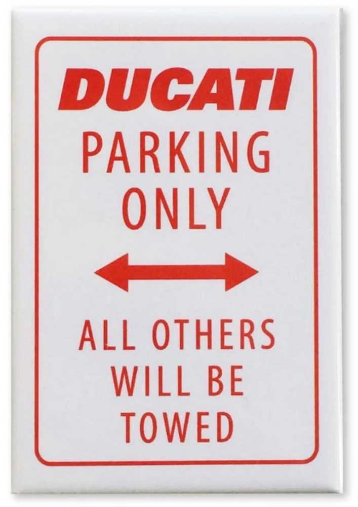 Ducati Parking - Magnet WHITE