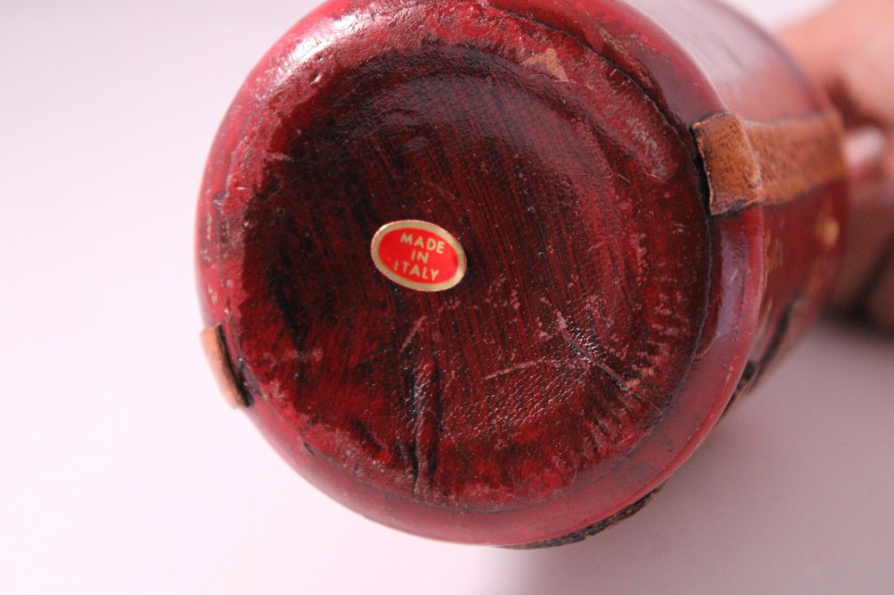 Italian Leather Wrapped Bottle