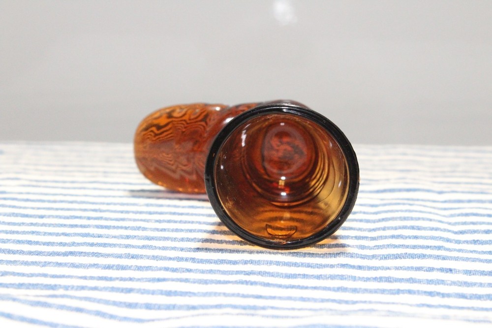 Small Amber Boot Shaped Toothpick Holder