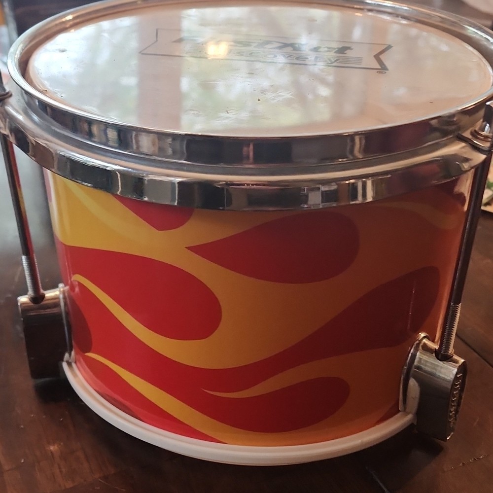 First Act Discovery Rack Tom Drum Flame Design Metal Plastic