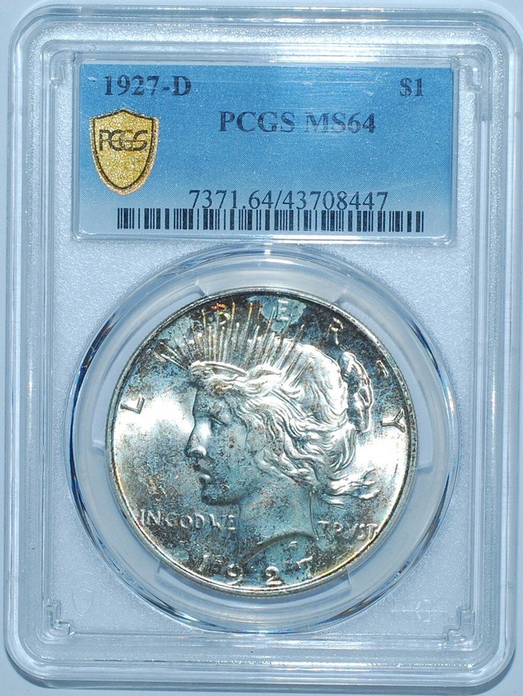 1927 D PCGS MS64 Peace Silver Dollar