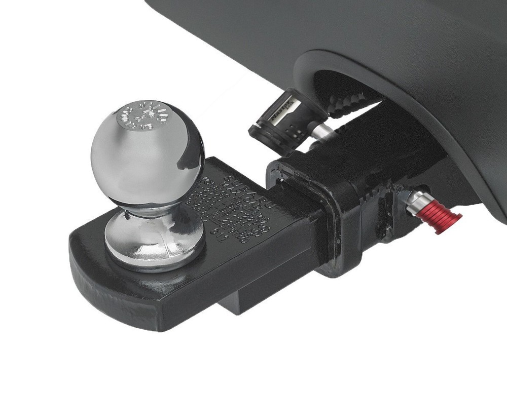 Master Lock Silver and Red Receiver Hitch Lock for Trailers and RVs 3.5 Inch