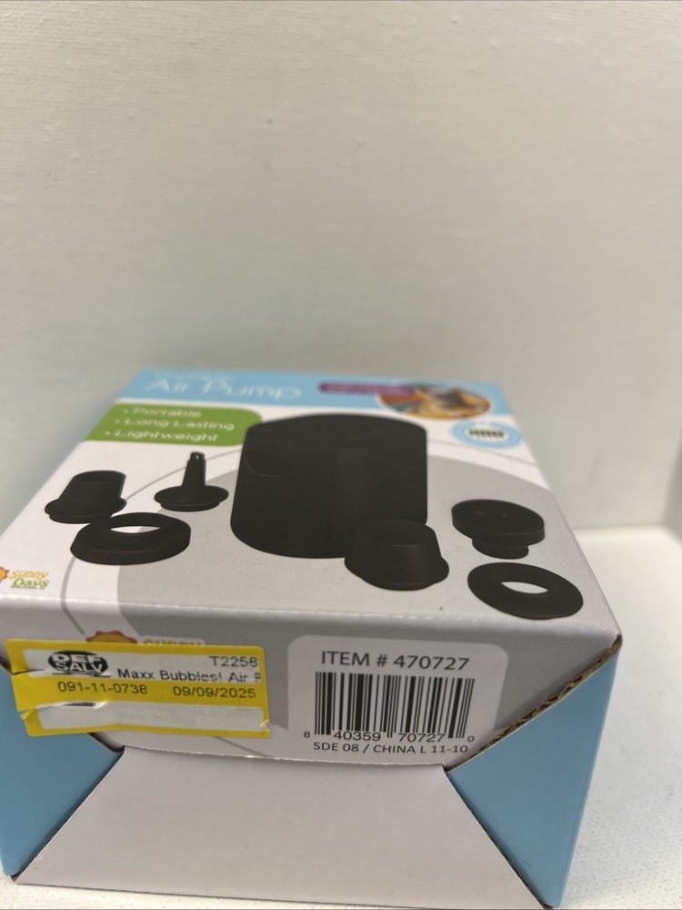 SUNNY DAYS MAXX BUBBLES! AIR PUMP - BLACK
