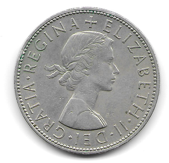 British 1963 Half Crown in Extremely Good Condition