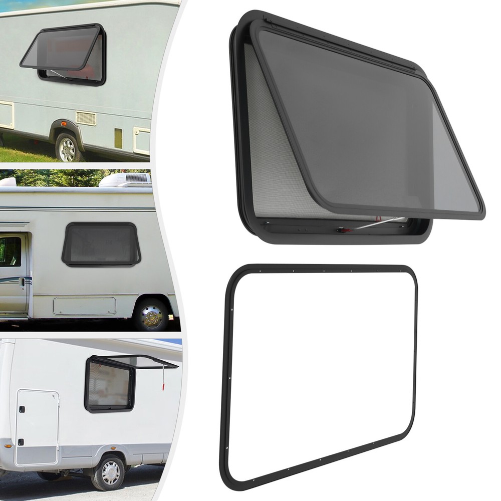 RV Exit Window Push Out Glass Camper Rectangular Window Venting Window 38-42mm