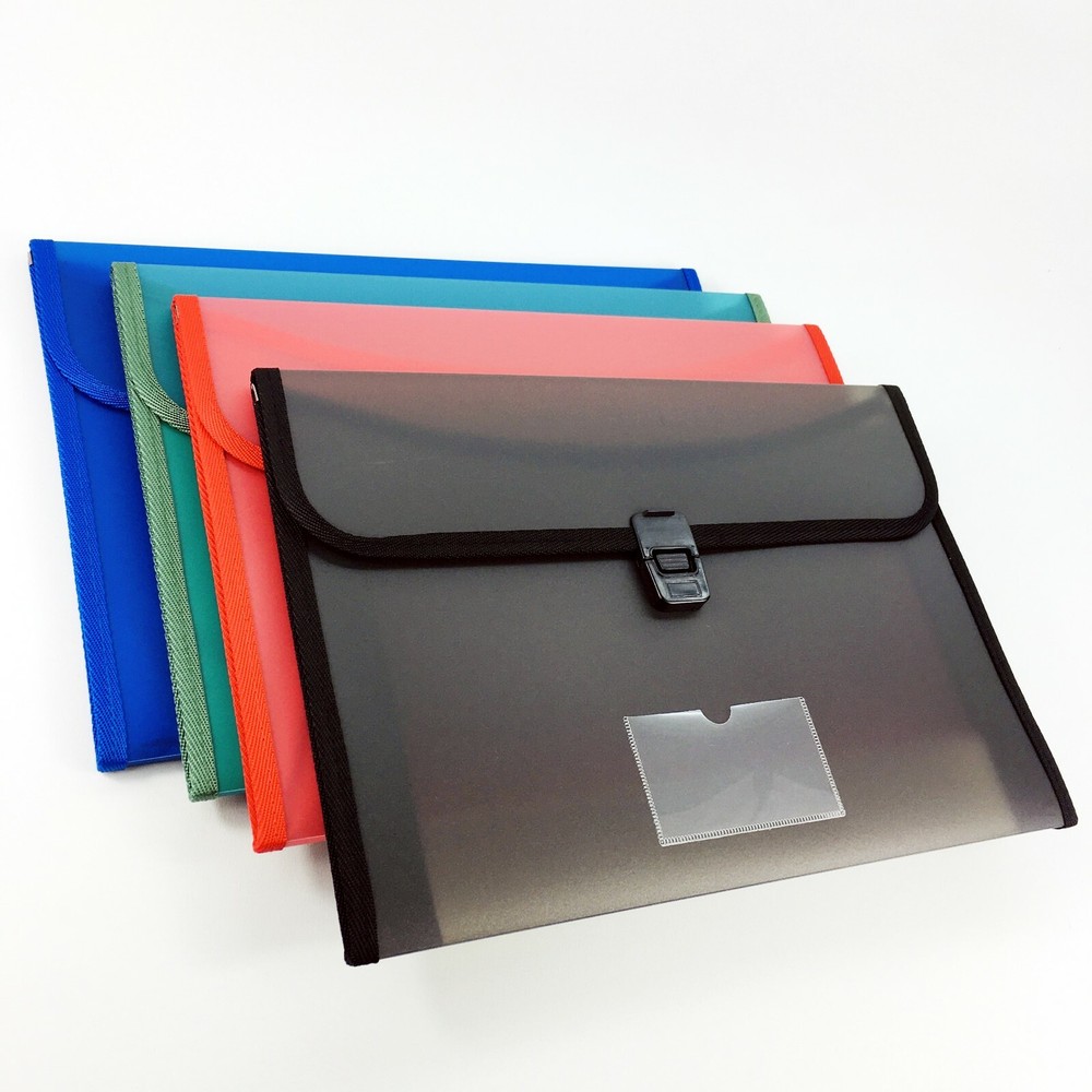 Durable Strong Document Folder Paper Popper Office School Filing Storage Wallet