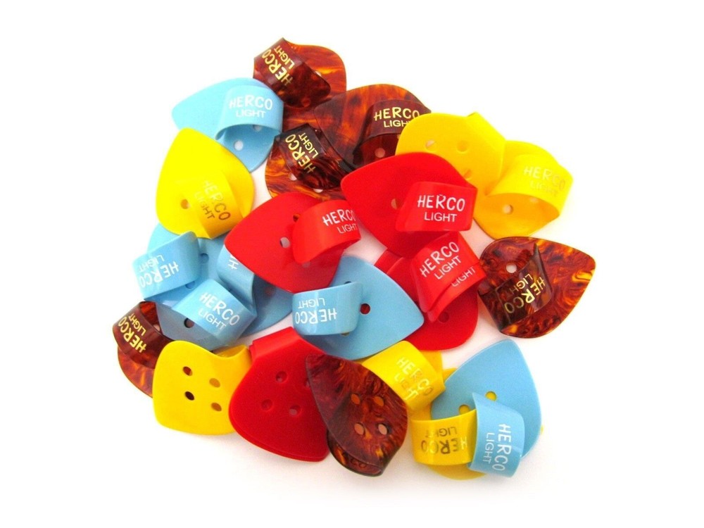 Herco Flat Thumb Picks Light 24 Picks Light