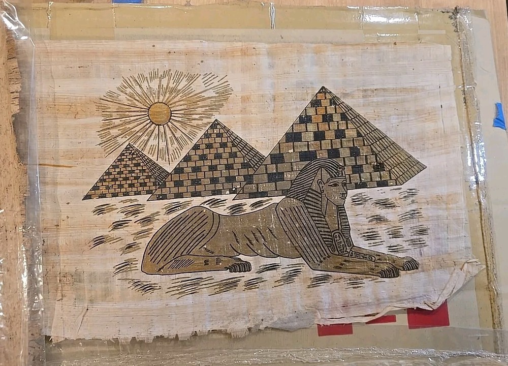  Hand painted Egyptian papyrus