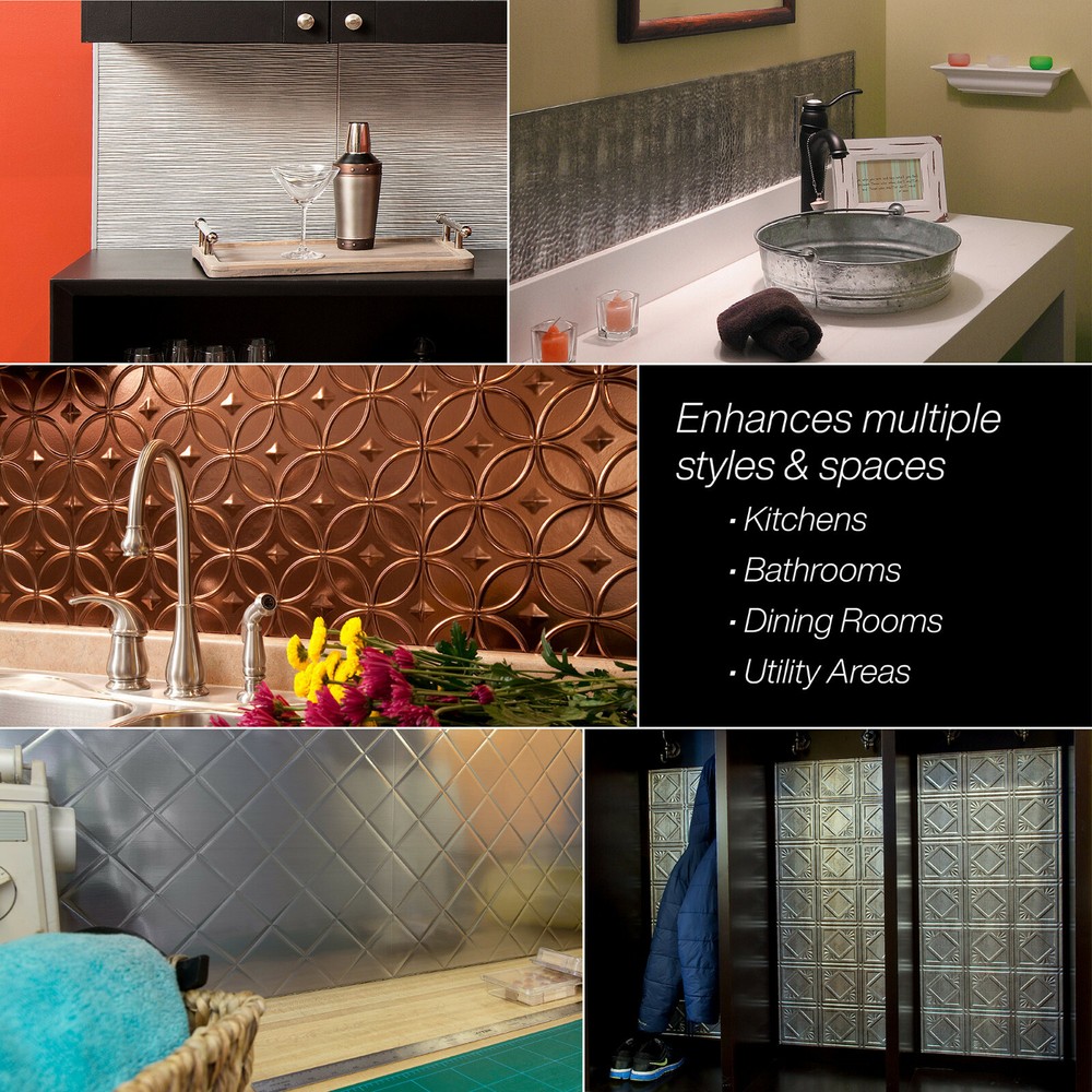 Fasade 18in x 24in Rib Backsplash Panels