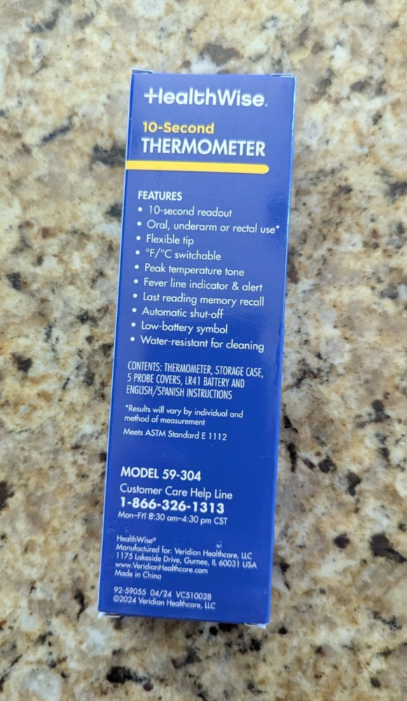 HealthWise 10-Second Digital Thermometer