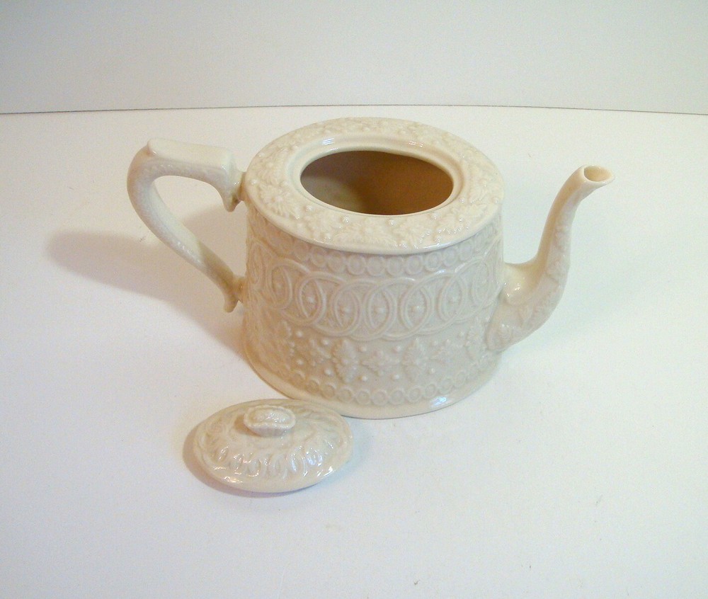Two's Company Creamware Teapot