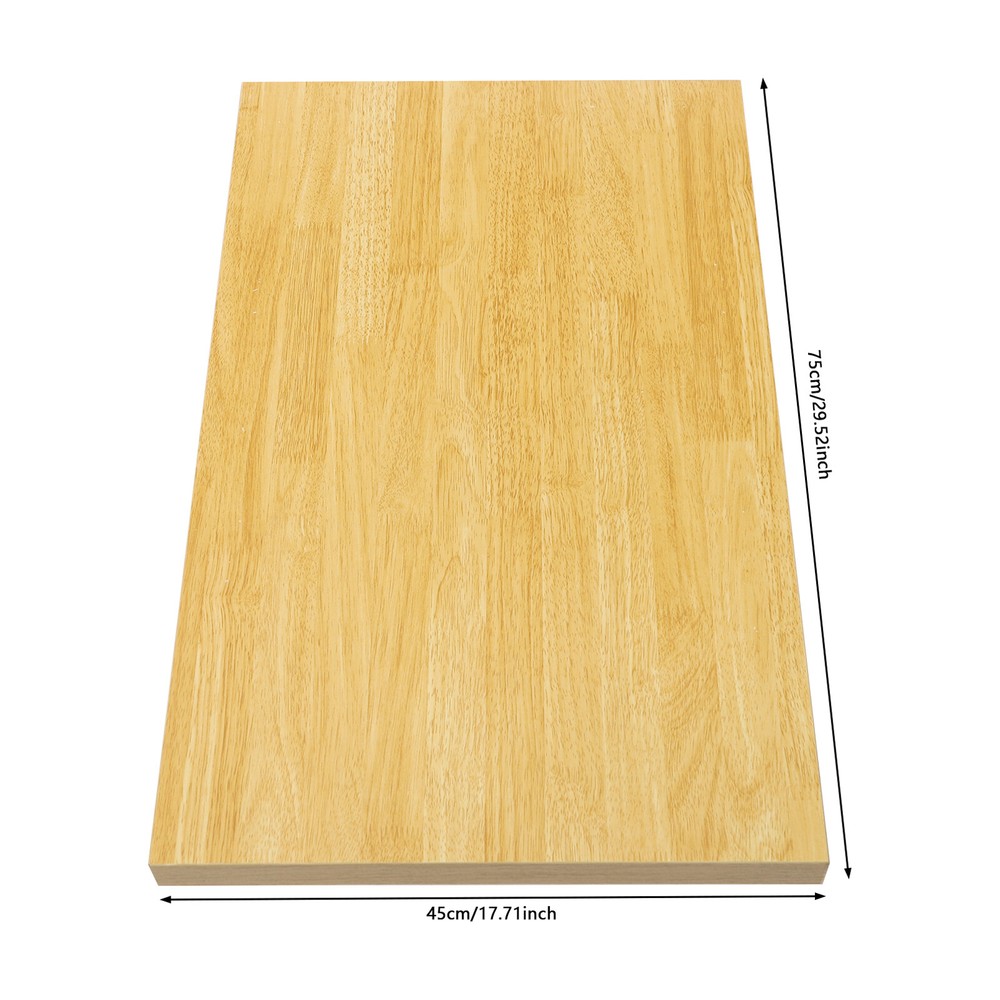 Wood Color 75x45x3.5cm Adjustable Workbenches Tabletop Rectangular Countertop