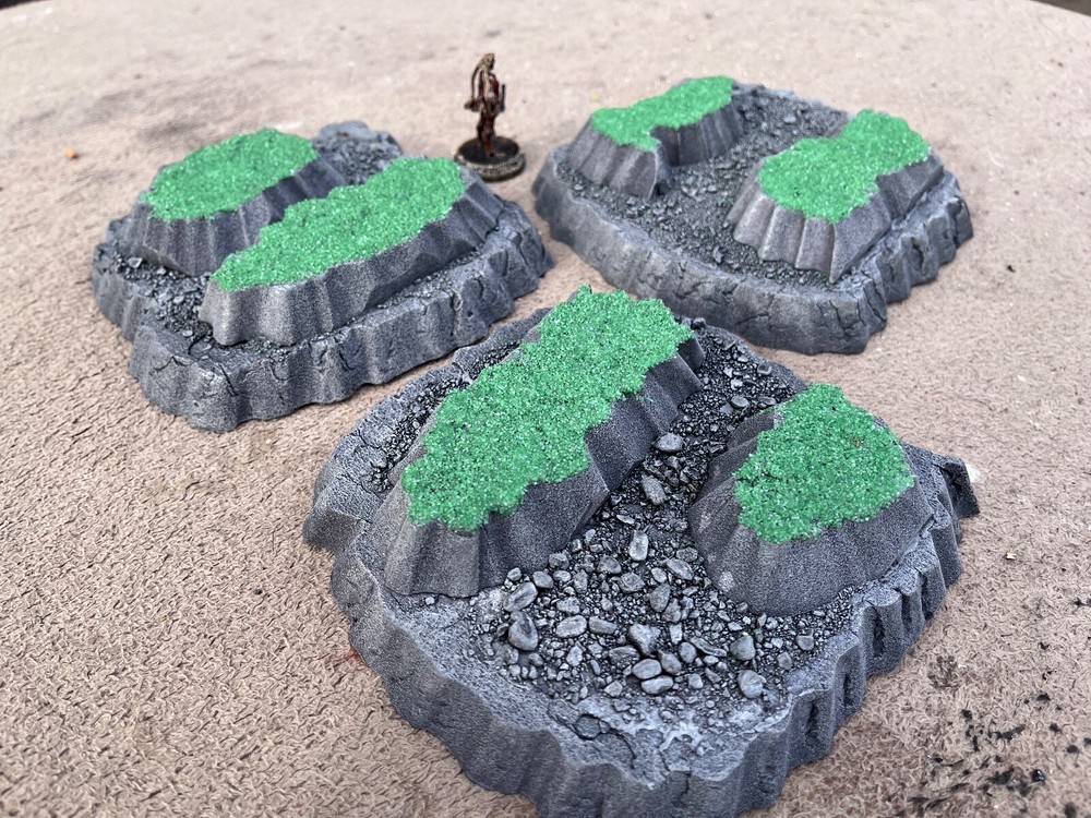 wh40k, three rock formations, Scratch built Terrain