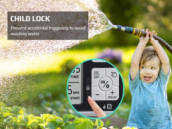 DEWENWILS 3 Zone Sprinkler Timer rogrammable Hose Faucet Timer, Irrigation Timer