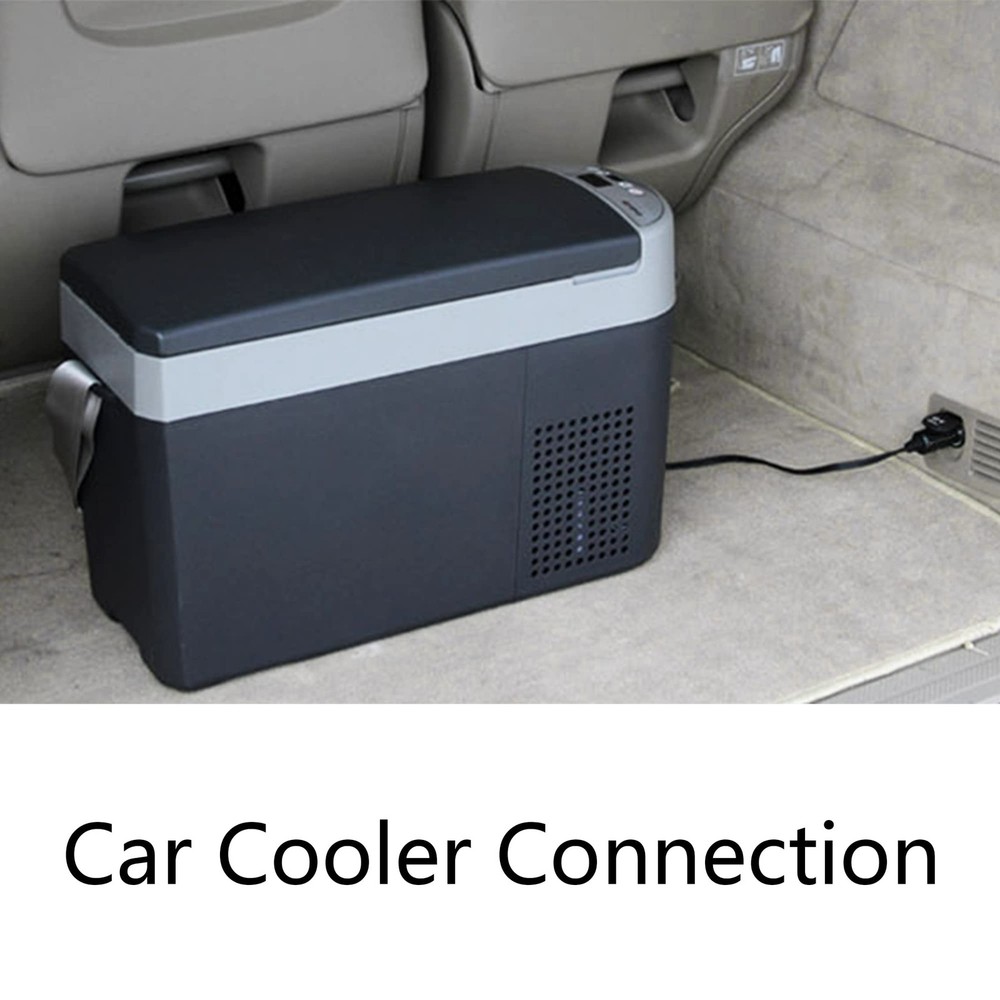 12V Car Cooler Plug Power Cable,Mini Fridge Cool Replacement Black