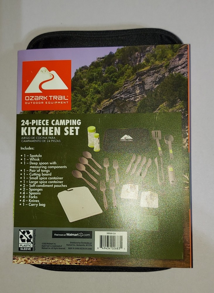 24 piece camping kitchen set