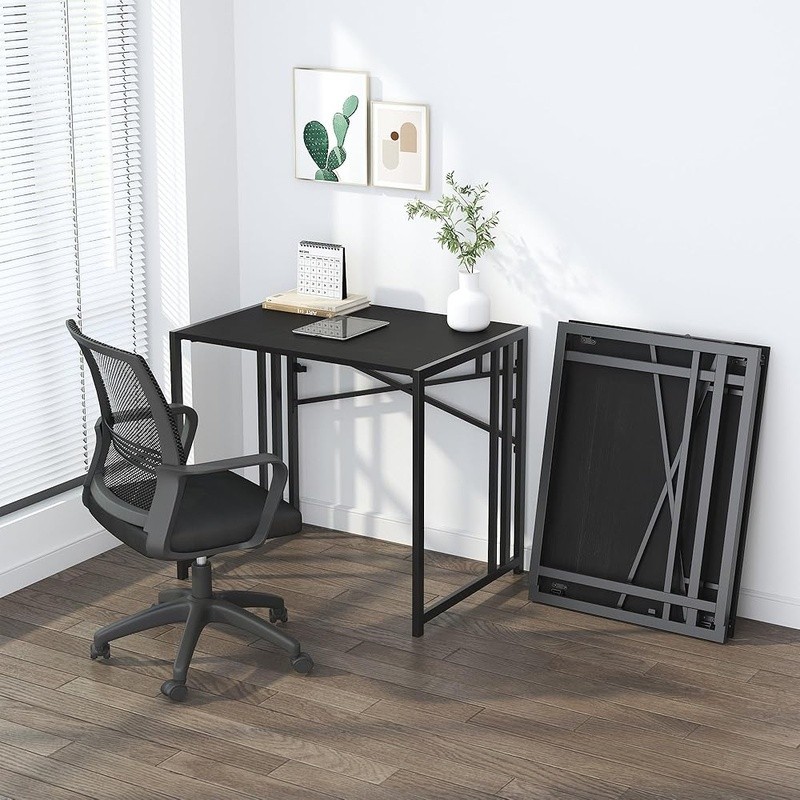 Folding Desk Space Saving Portable Computer Gaming Table Home Office Use