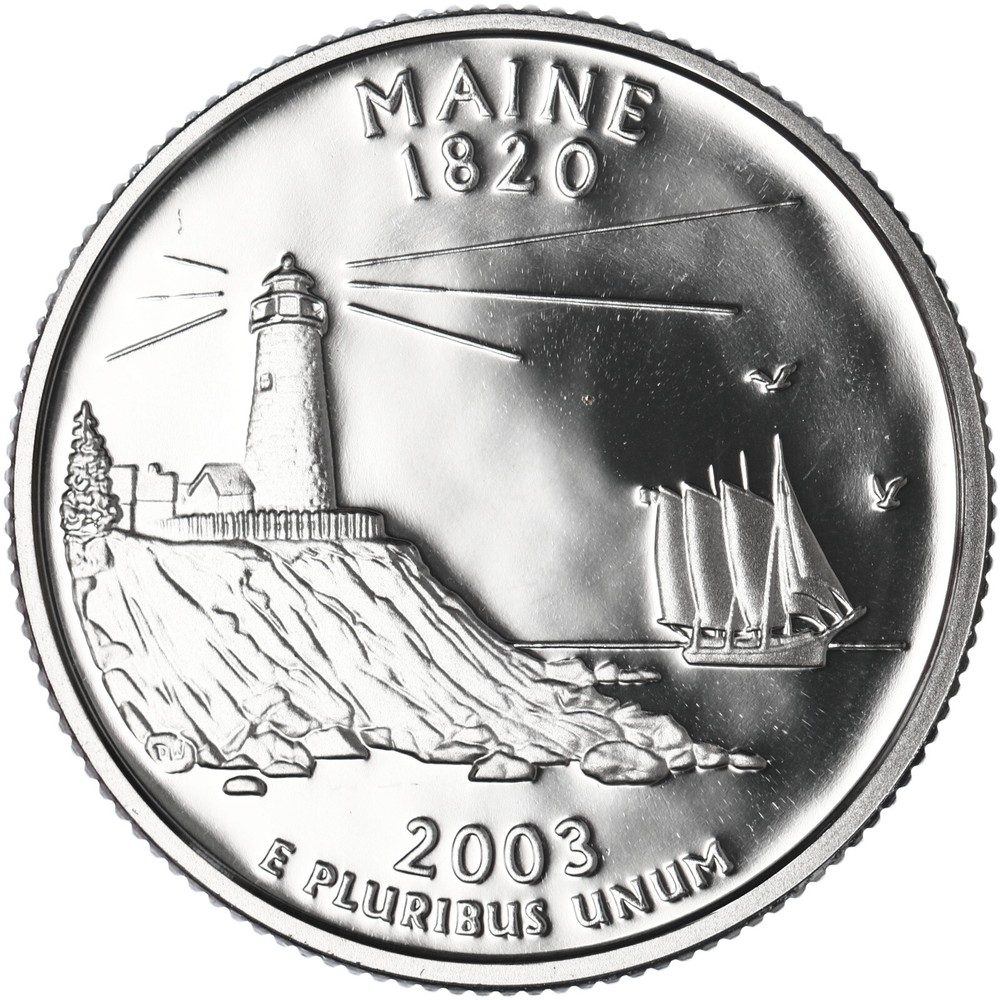 2003 S State Quarter Maine Gem DCam Proof CN-Clad