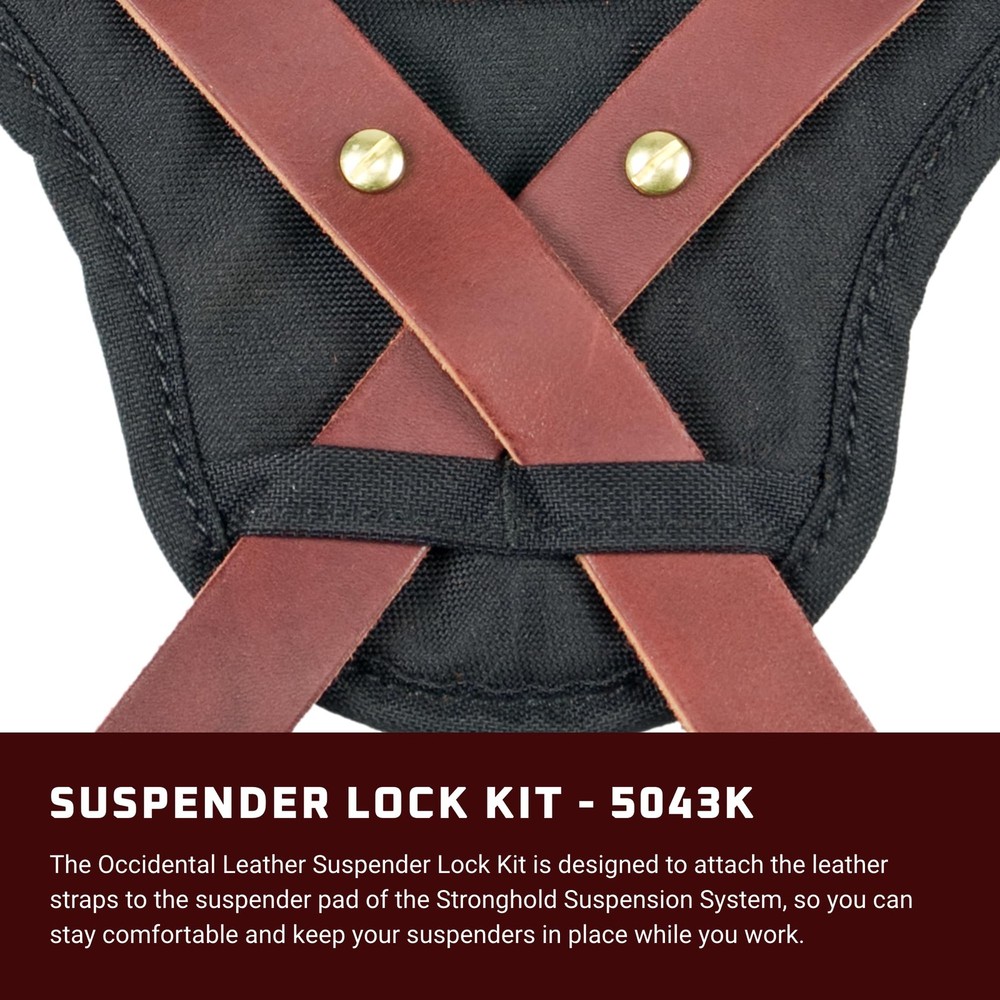 Occidental Leather Suspender Lock Kit - Designed to Attach Small, Brown