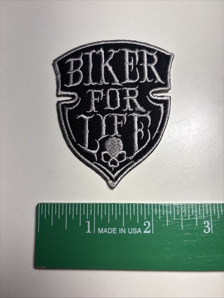Biker For Life Embroidered Patch