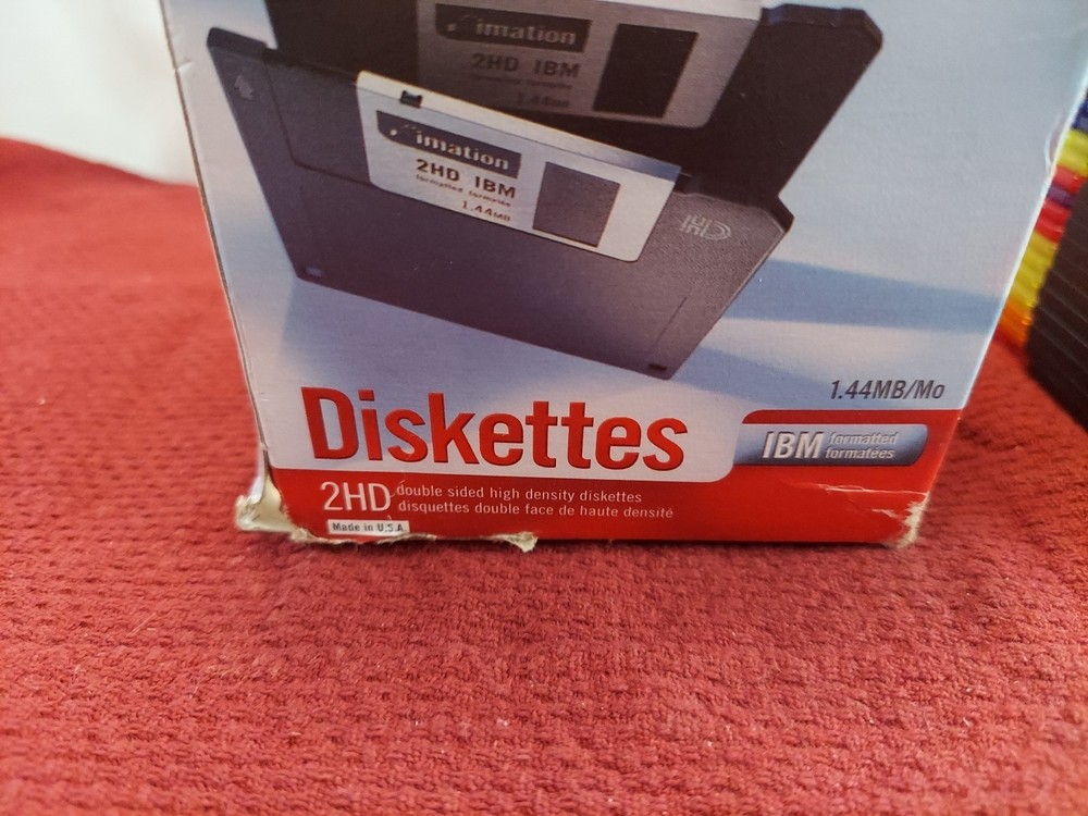 Imation Neon Diskettes 24 Pack IBM 2HD 3.5" OPEN BOX (T8)
