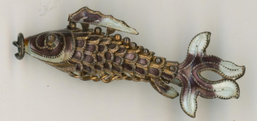 Judaica Holy Small Metal Fish.
