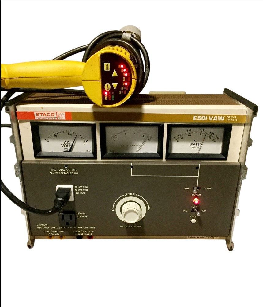 Staco E50I VAW Power Source Variac Variable Transformer Watts Amps AC Volts