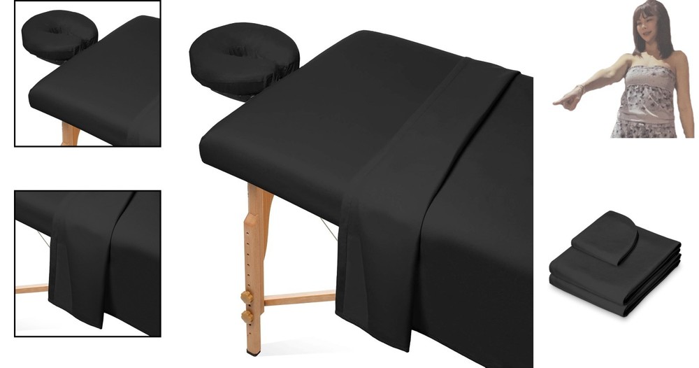 Durable and Washable Microfiber Massage Sheet Set - Complete 3-Piece Collection