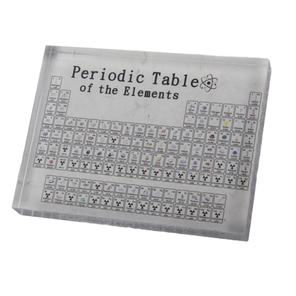 Periodic Table With Real Elements Inside Clear Acrylic Ergonomic Real Chemic