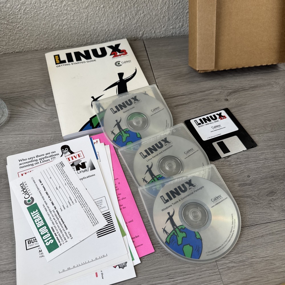 1999 Open Linux 2.3 Original Box Set Complete