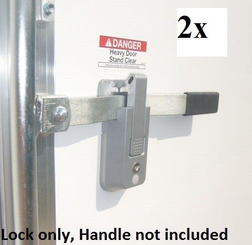 2 - KA - Locking Cargo Trailer Cambar Door Latch Vise Lock Cam Bar Auto Latching