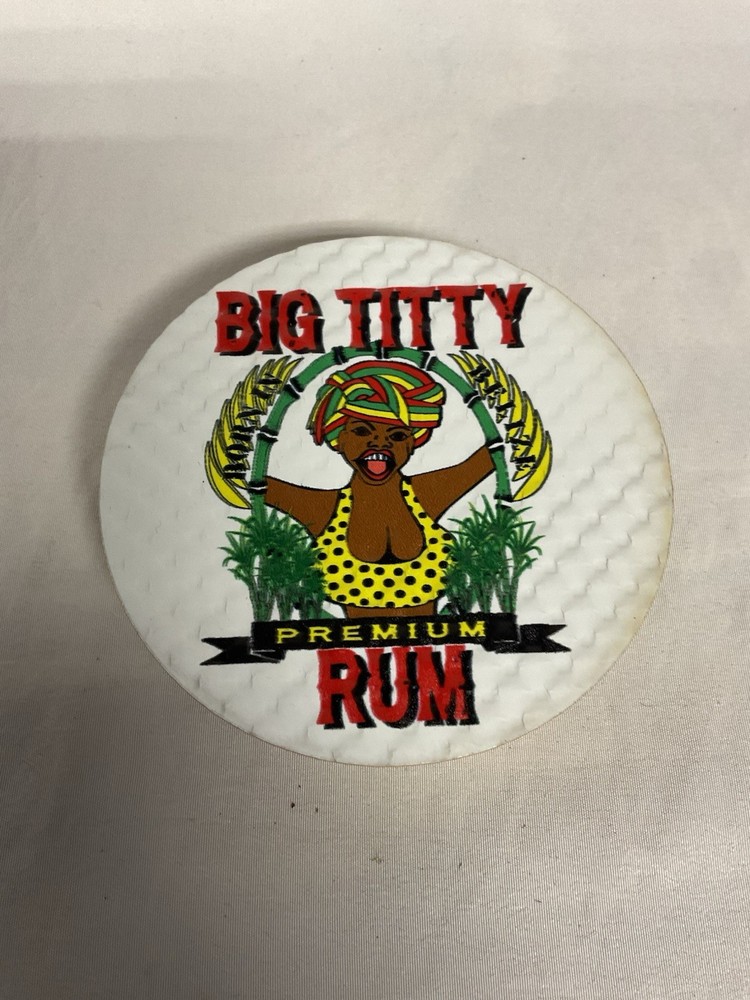 Novelty Big Titty Premium Rum Plastic Coasters (20)