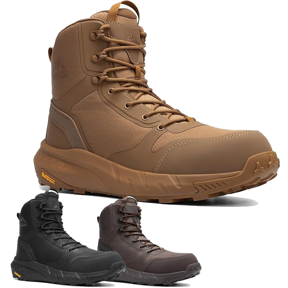 Men's Composite Toe Safe & Protective Work Boots Lightweight Construction Boots