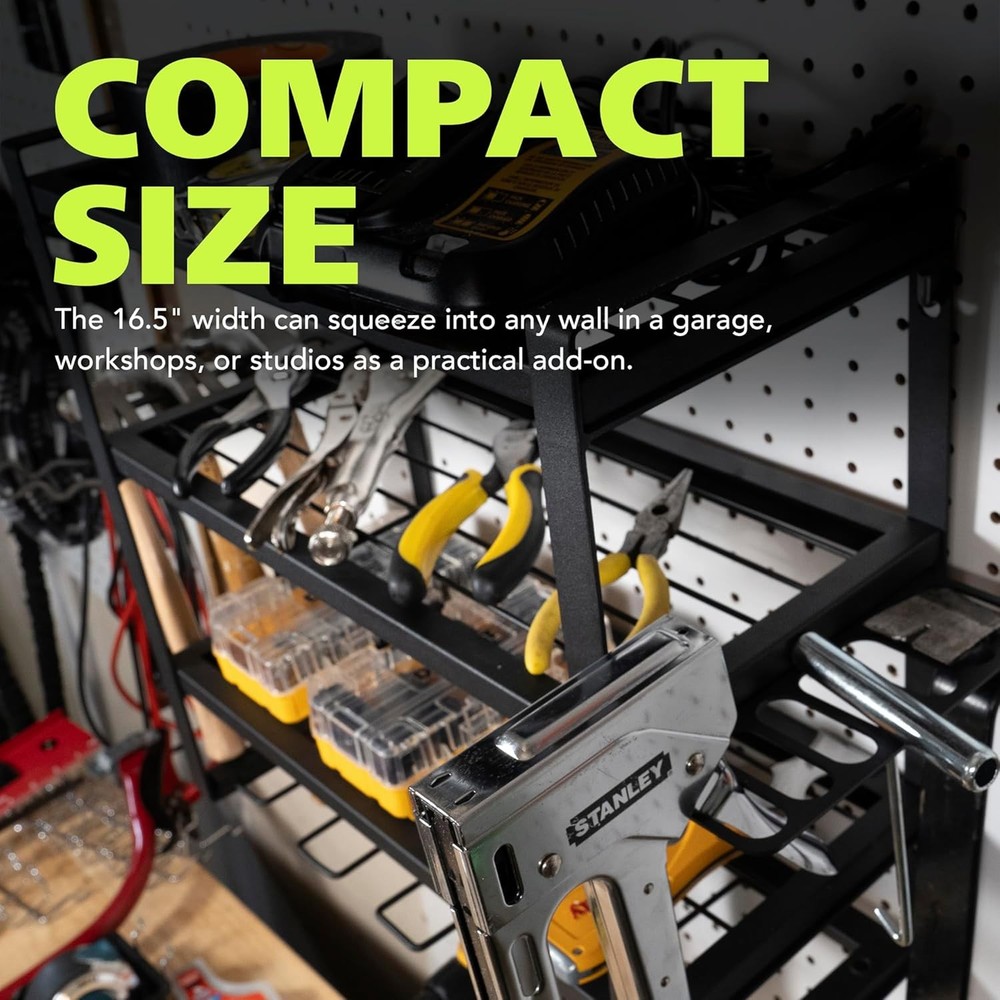 Pearington Power Tool Organizer,4 Layer Drill Holders Wall Mount