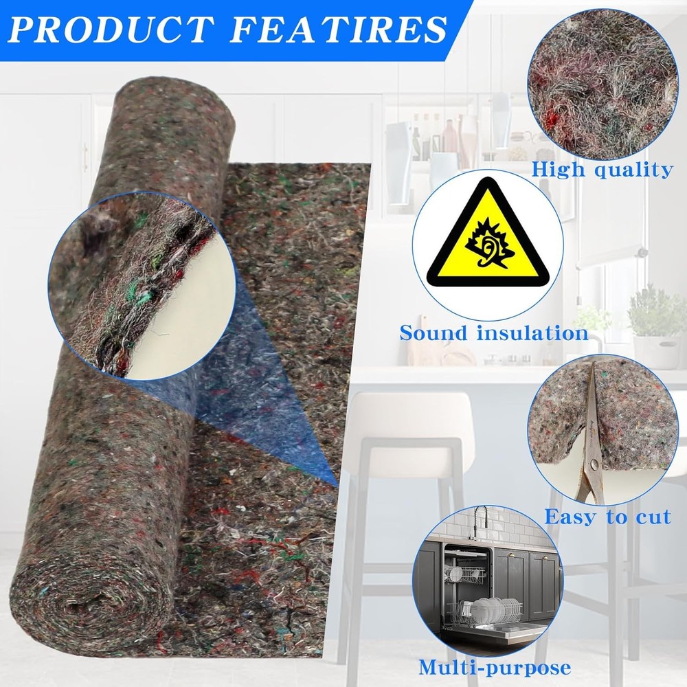 2Pcs Dishwasher Insulation Blanket - Wall & Pipe Insulation Blanket