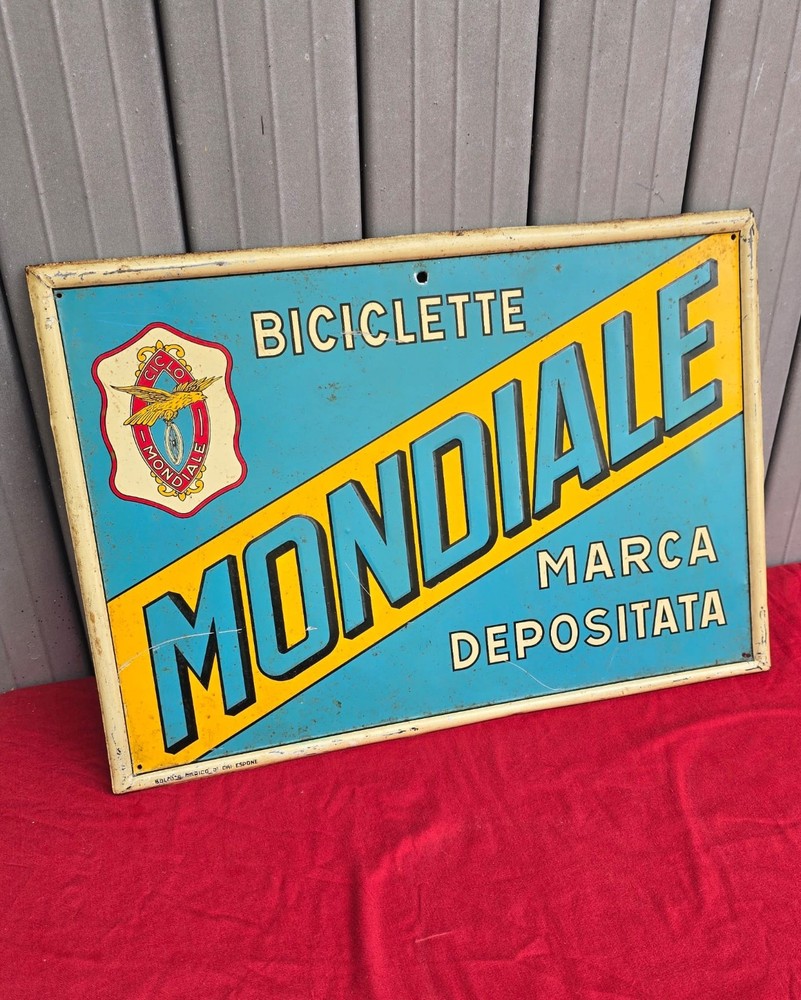 World Bicycle Lithographed Table Sign