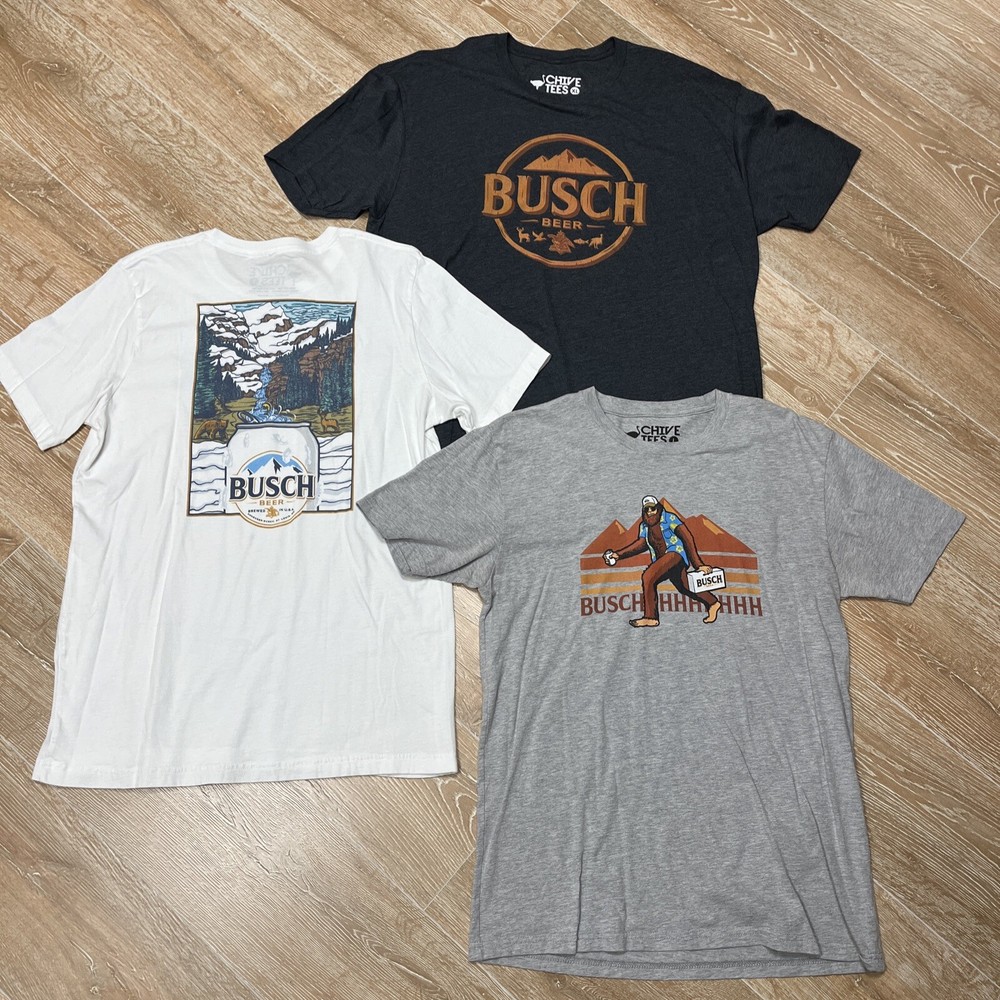 Busch Beer Tshirt Lot Chive Tees