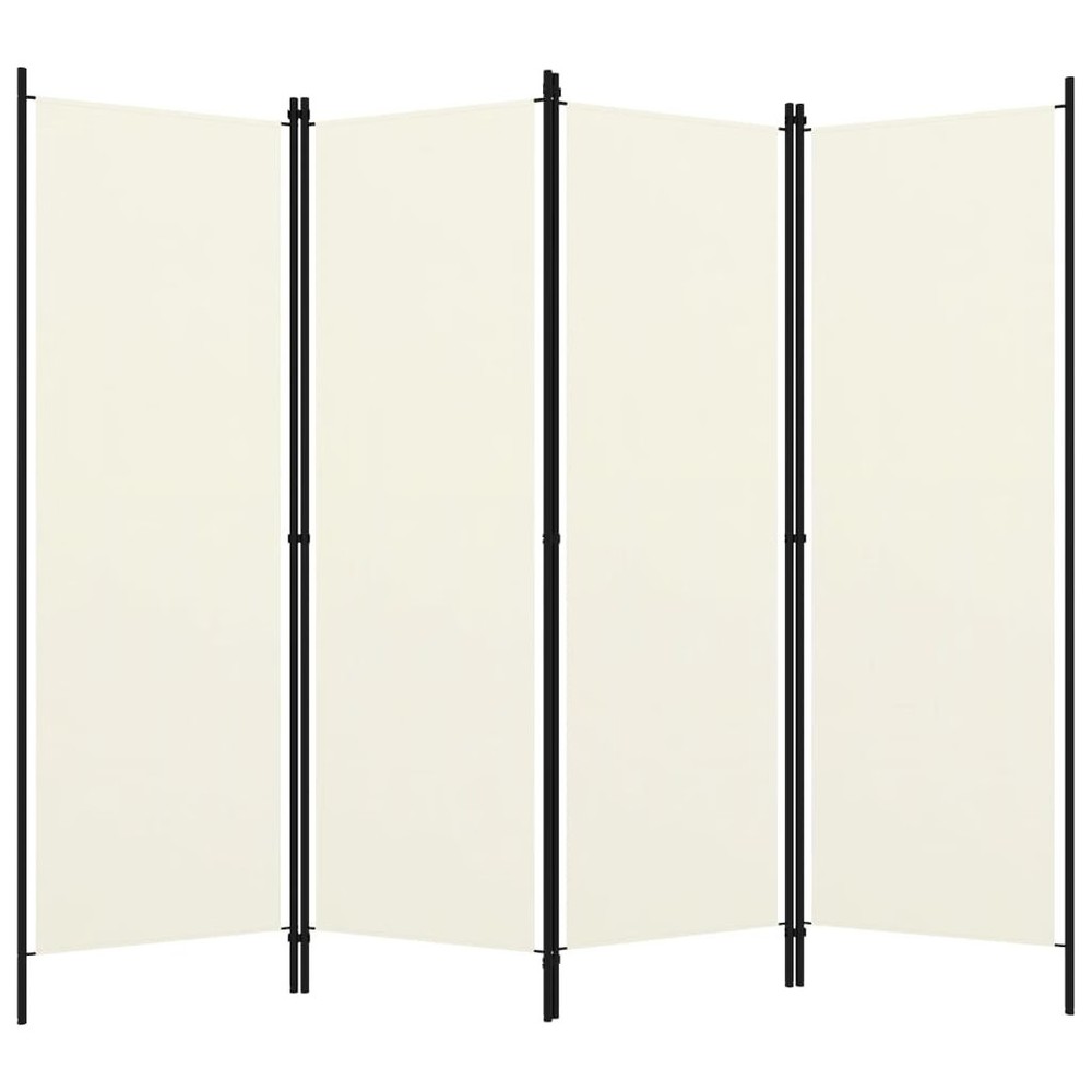 4-Panel Room Divider White 78.7"x70.9"
