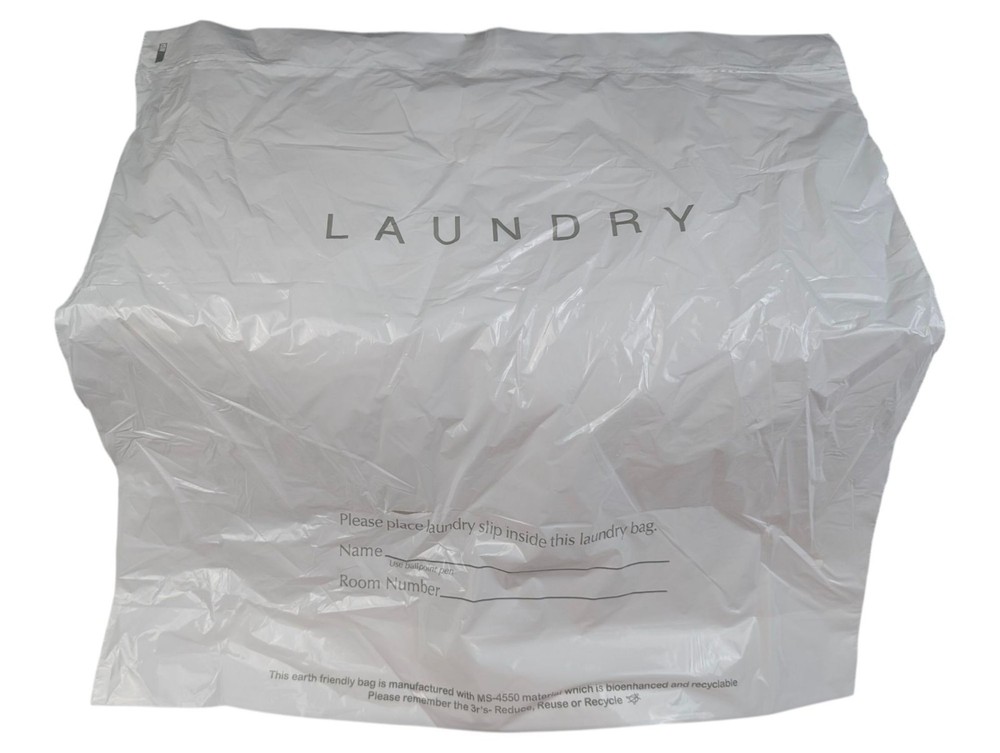 Hilton Generic Laundry Bag 18"x19"+4"BG 1000/CS Biodegradable Plastic